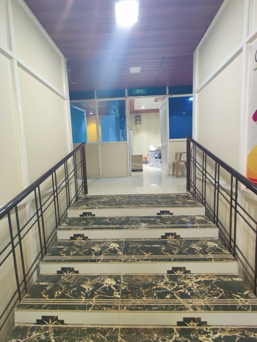Stairway to the upper floor departments