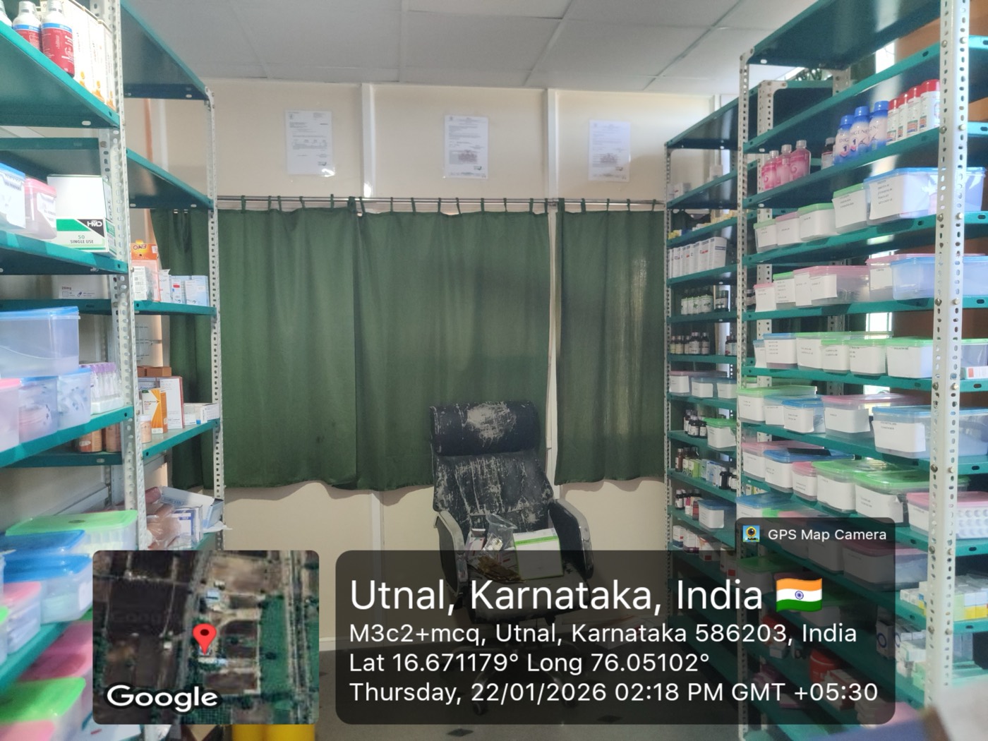 In-house Ayurvedic pharmacy at Mahalakshmi Hospital, Utnal
